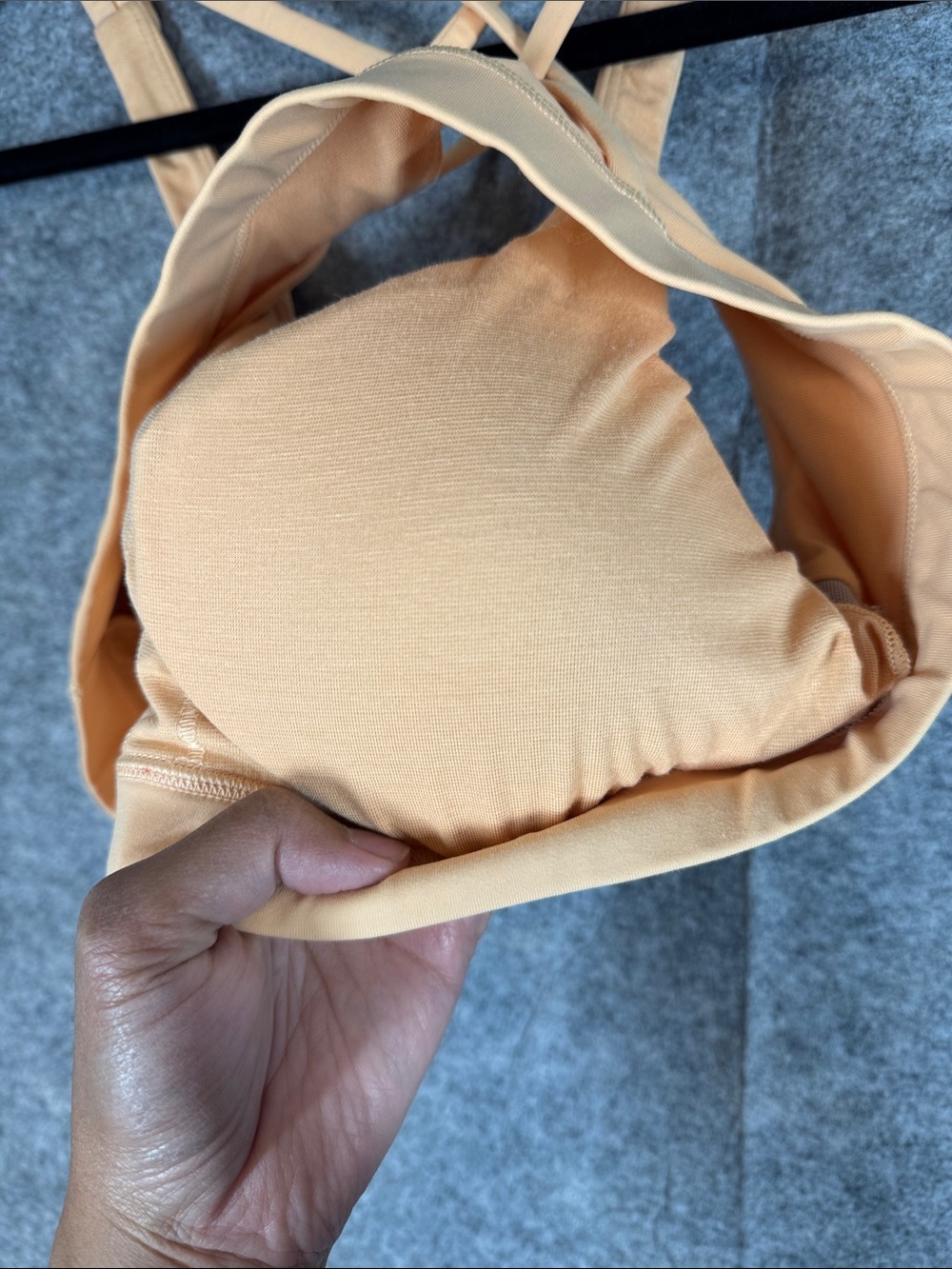 Lululemon Energy Bra Peach Size 10 Strappy Back Yoga Athleisure Activewear - Picture 8 of 11